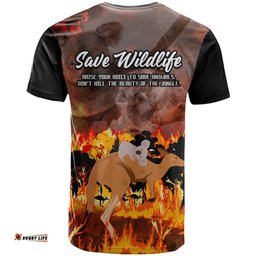 save wildlife australia t shirt bushfire awareness