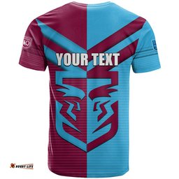 custom nsw blues vs qld maroon rugby t shirt