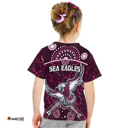 sea eagles rugby t shirt boomerang indigenous dots