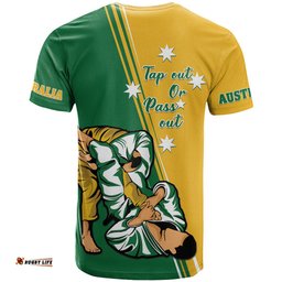 australia jujitsu t shirt tap out or pass out national color