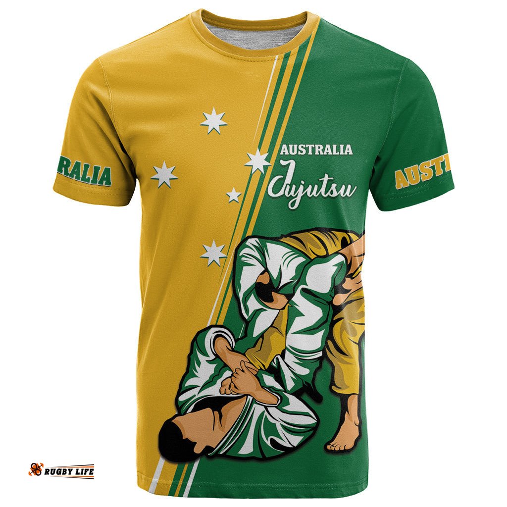 australia jujitsu t shirt tap out or pass out national color