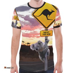 australia t shirt koala t shirt kangaroo sign landscape art