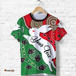 custom personalised rabbitohs forever t shirt indigenous