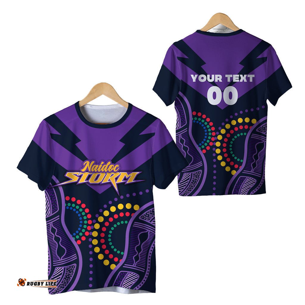 custom personalised melbourne storm naidoc week t shirt aboriginal simple style