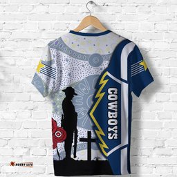 cowboys t shirt north aboriginal anzac day