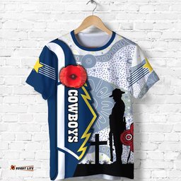 cowboys t shirt north aboriginal anzac day