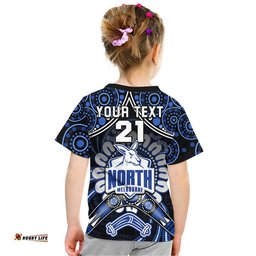 custom personalised kangaroos football t shirt boomerang indigenous dots