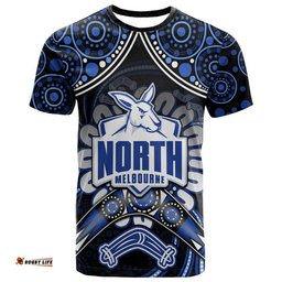 custom personalised kangaroos football t shirt boomerang indigenous dots