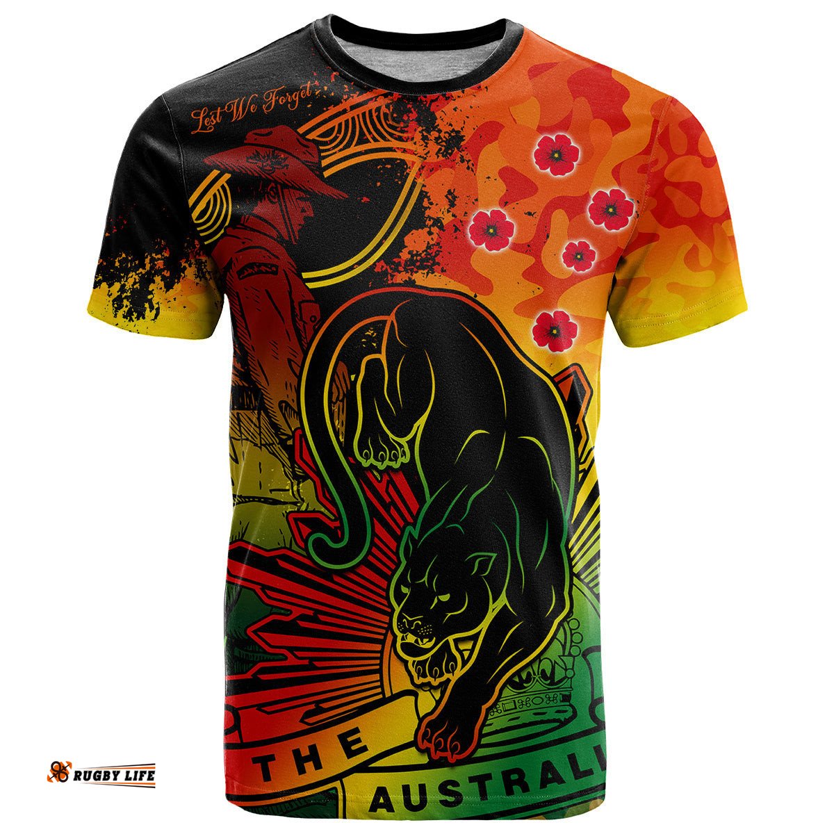 nrl anzac 2023 panthers t shirt camouflage