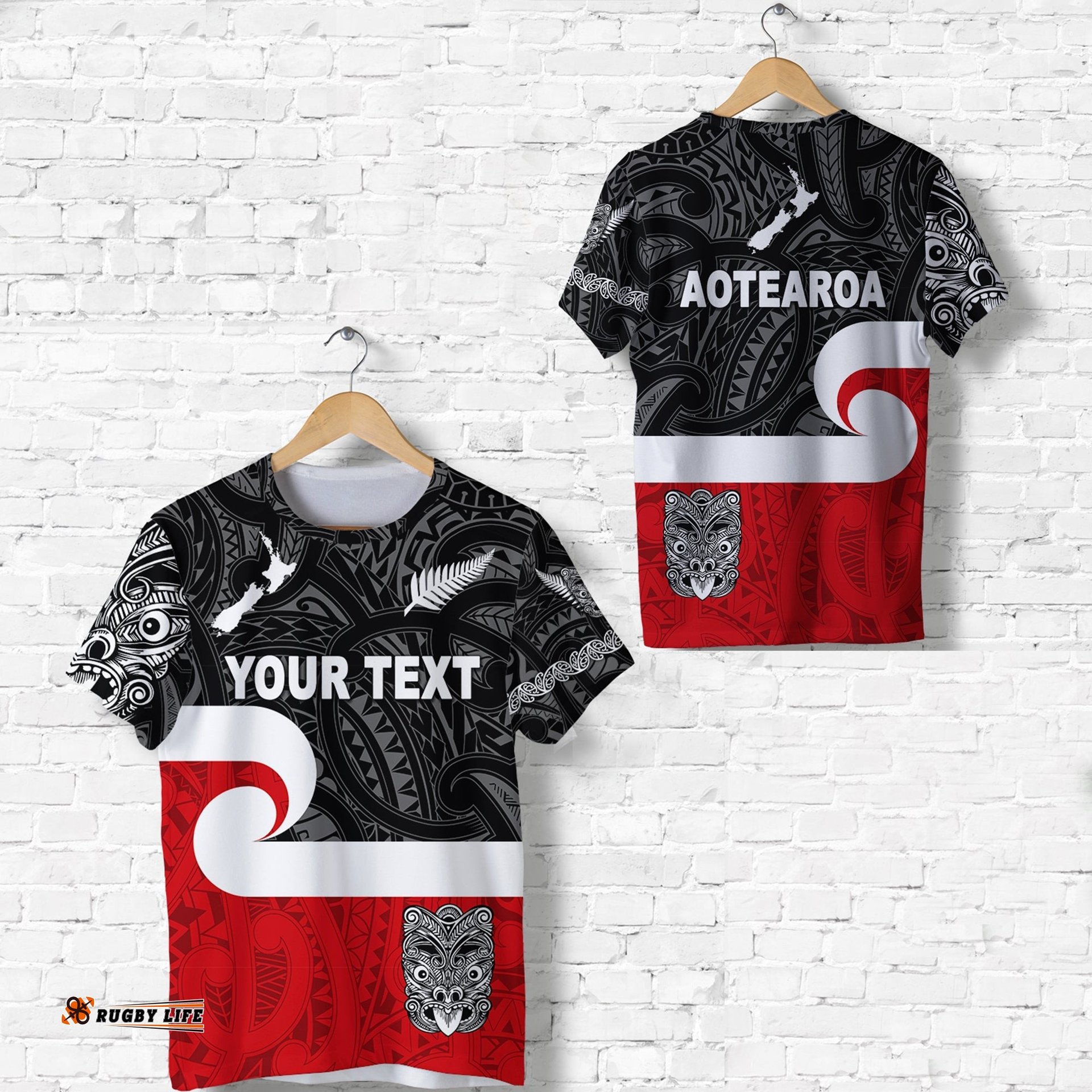 custom personalised maori aotearoa haka t shirt new zealand simple