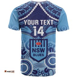 custom nsw blues rugby t shirt aboriginal mix polynesian pattern