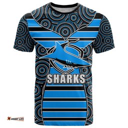 nrl sharks t shirt mix dot aboriginal