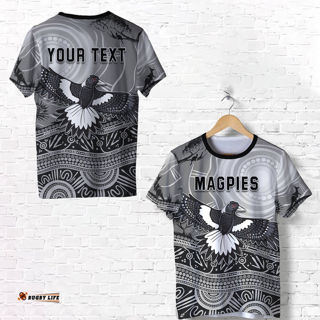 custom personalised magpies lovers t shirt new life
