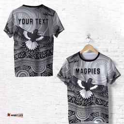 custom personalised magpies lovers t shirt new life