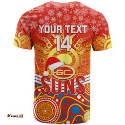 custom suns football christmas t shirt merry xmas 2023 mix aboriginal art