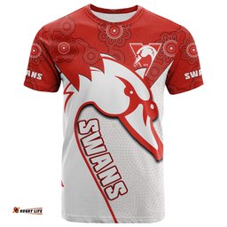 custom text and number sydney football t shirt swans 1874 dot painting artsy