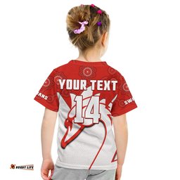 custom text and number sydney football t shirt swans 1874 dot painting artsy