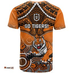 tigers rugby t shirt aboriginal mix polynesian pattern