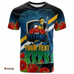 titans rugby t shirt custom anzac titans rugby logo t shirt