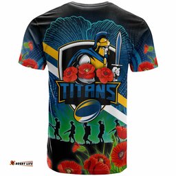 titans rugby t shirt custom anzac titans rugby logo t shirt