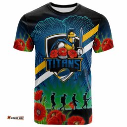 titans rugby t shirt custom anzac titans rugby logo t shirt