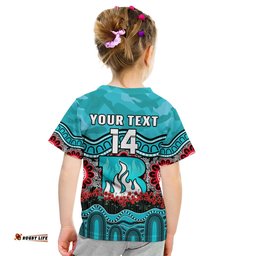 custom text and number brisbane heat cricket anzac t shirt poppy aboriginal camouflage