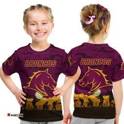 brisbane broncos anzac 2022 t shirt simple style maroon