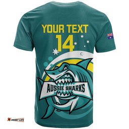 custom australia water polo 2024 t shirt aussie shark sporty version
