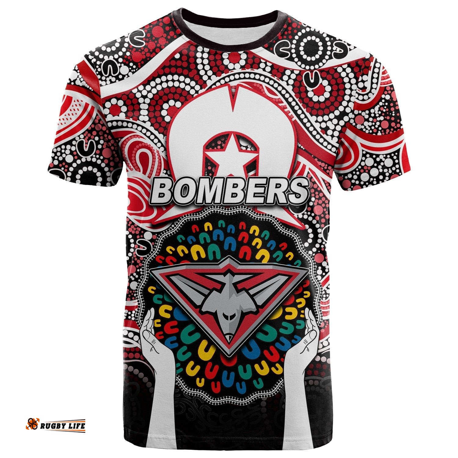 bombers australian football t shirt naidoc week 2022