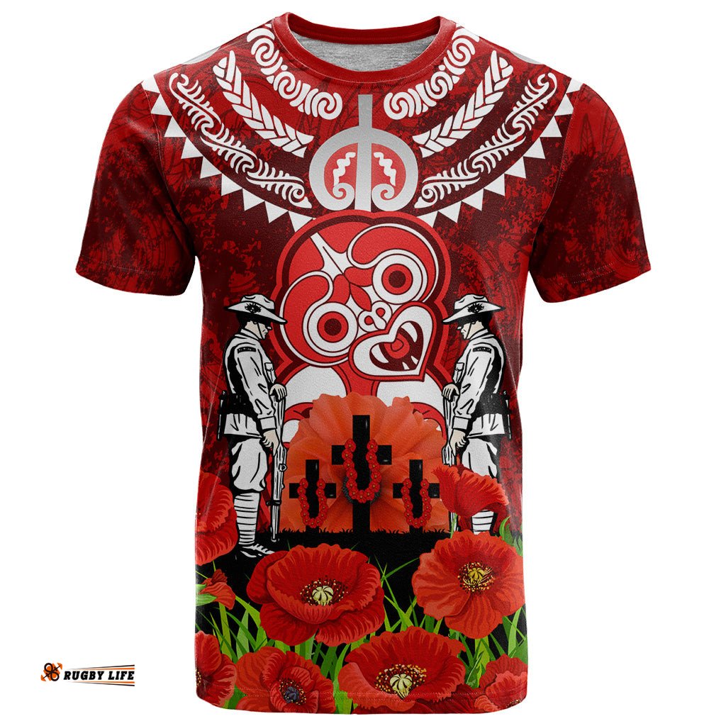new zealand anzac waitangi day t shirt hei tiki and soldier lt03Amazing Aussie