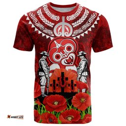 new zealand anzac waitangi day t shirt hei tiki and soldier lt03Amazing Aussie
