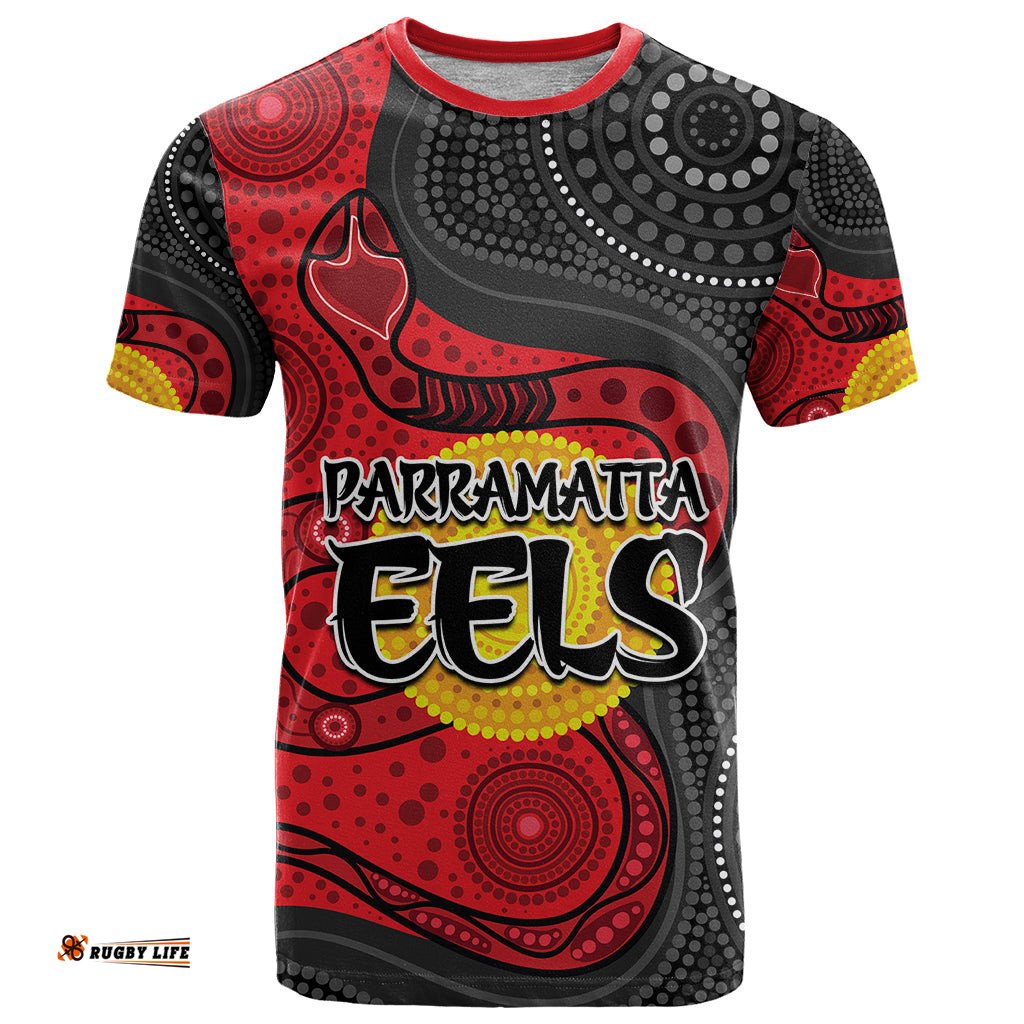 2023 parramatta eels t shirt simple aboriginal
