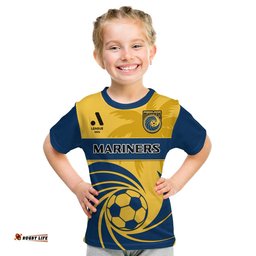 custom text and number central coast football t shirt a league men mariners 2004 palm tree simple style
