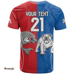nrl bulldogs and dolphins t shirt sporty style