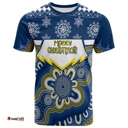 aboriginal art cowboys merry christmas t shirt