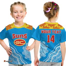 custom text and number suns t shirt go sunnies aboriginal simple style