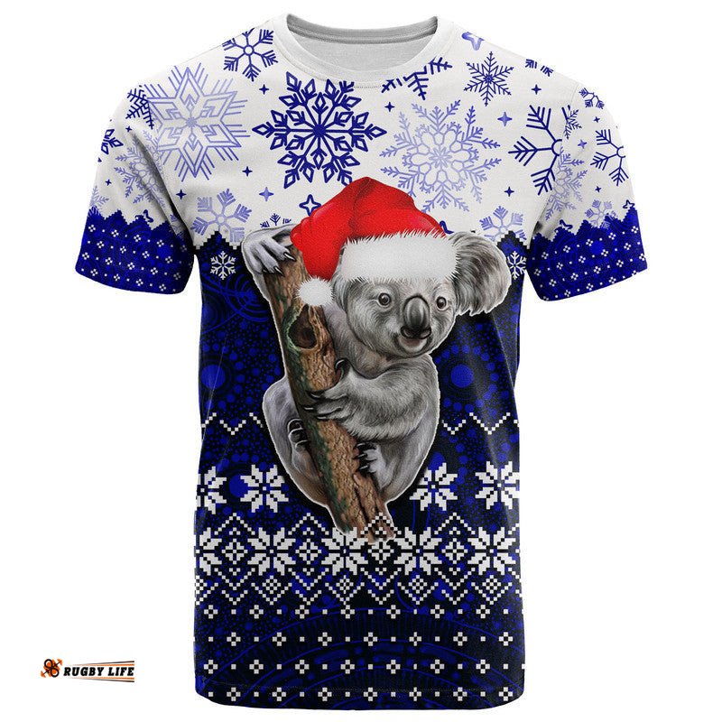 aboriginal christmas 2022 koala t shirt blue style