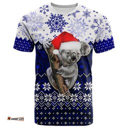 aboriginal christmas 2022 koala t shirt blue style