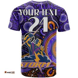 custom personalised storm rugby t shirt aboriginal dots
