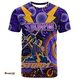 custom personalised storm rugby t shirt aboriginal dots