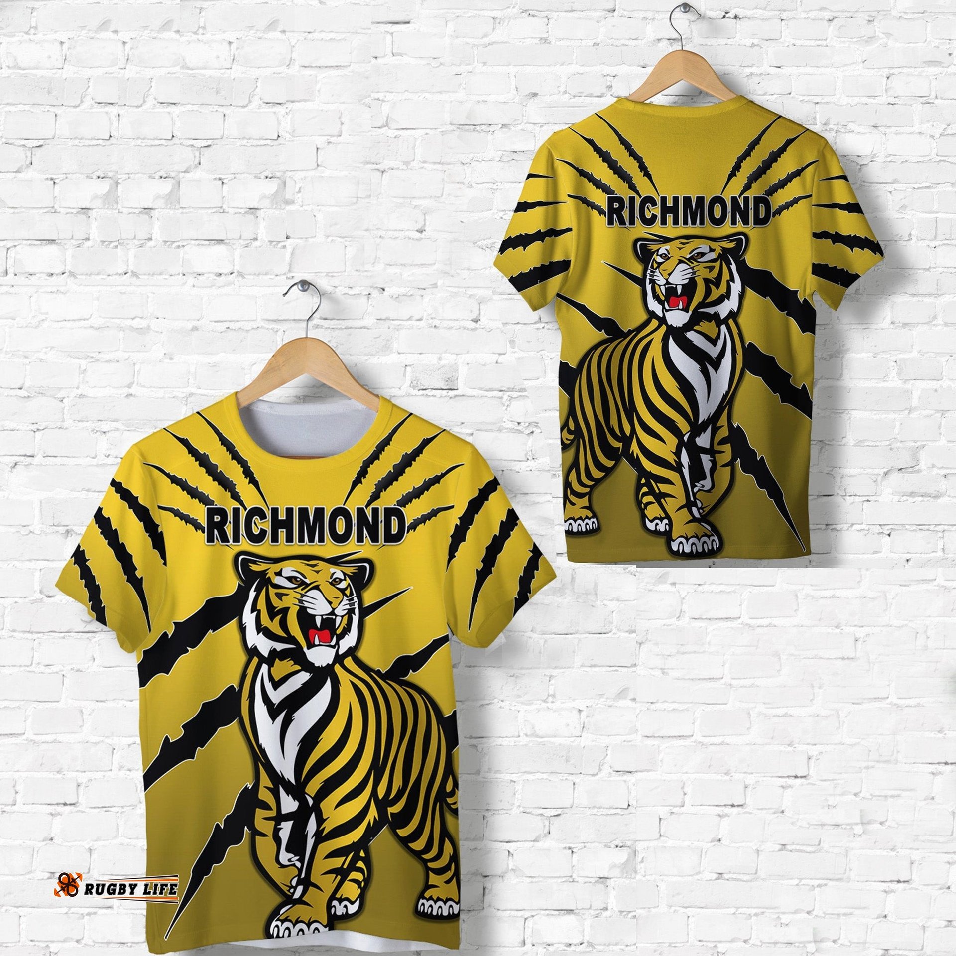 richmond tigers t shirt original version yellow
