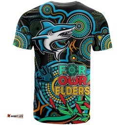 sharks rugby aboriginal art t shirt naidoc indigenous tribal