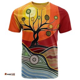 t shirt australian aboriginal tree