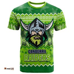 canberra the green machine raiders aboriginal christmas vibe t shirt