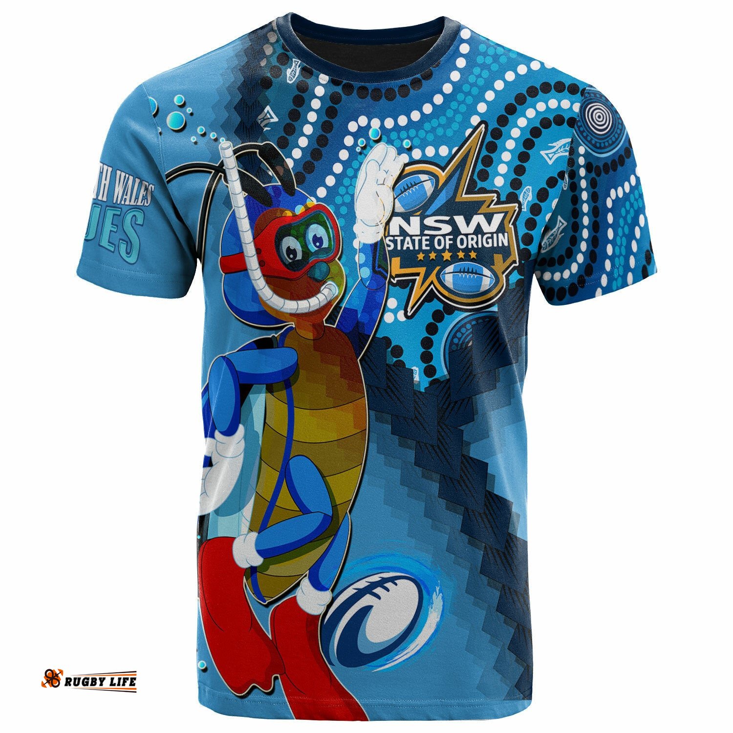 new south wales rugby league team t shirt custom new south wales blues dreaming cockroaches state of origin aboriginal t shirt