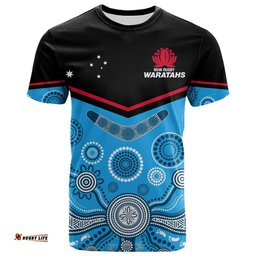 custom text and number waratahs super rugby 2023 t shirt nsw tahs indigenous art