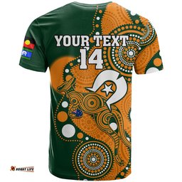 custom text and number wallabies rugby naidoc t shirt aboriginal camouflage lest we forget