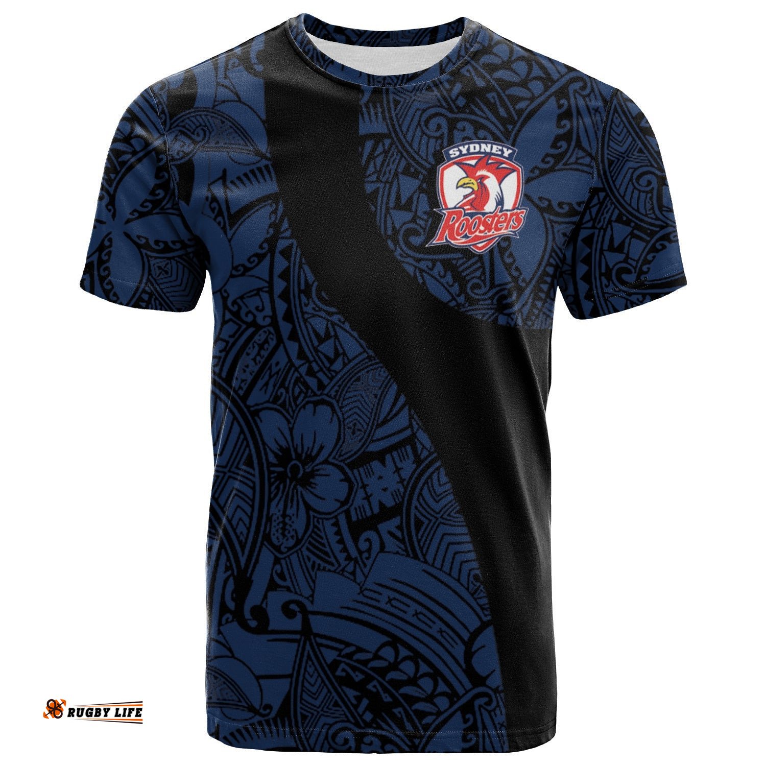 sydney roosters t shirt polynesian nrl 0
