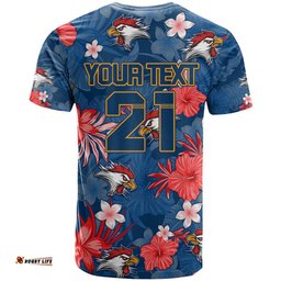 custom roosters rugby t shirt beautiful floral pattern spring summer vibe