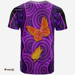 aboriginal dot t shirt butterfly natural beauty
